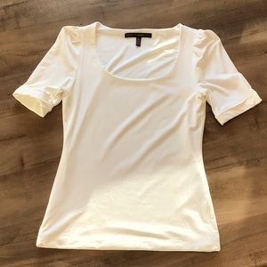 White House Black Market Scoop Neck Elbow-Sleeve